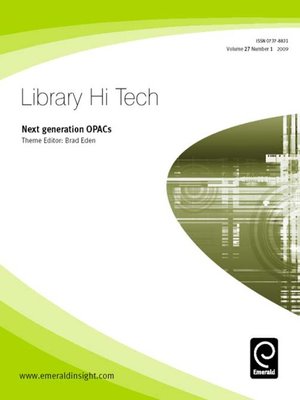 cover image of Library Hi Tech, Volume 27, Issue 1